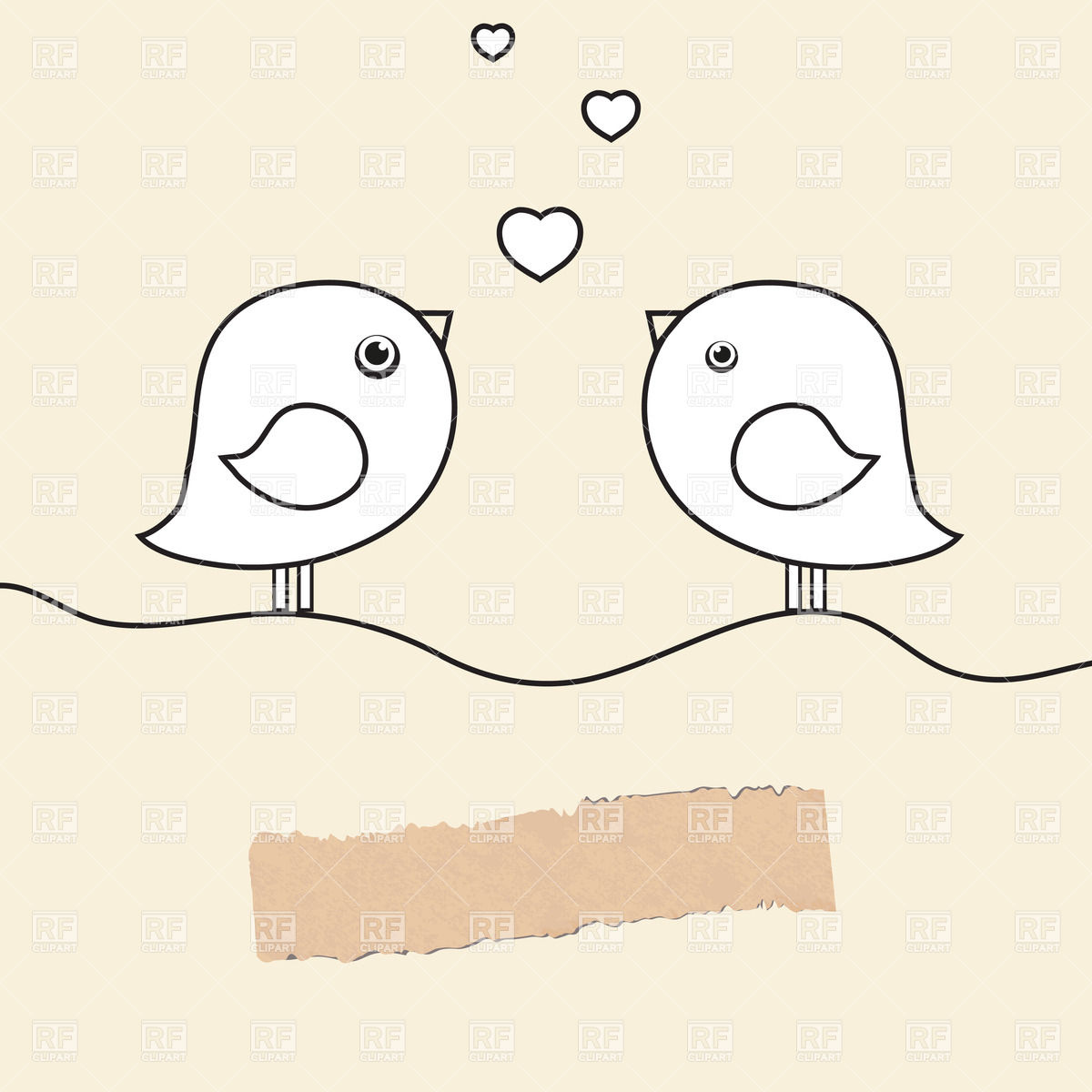 Couple Of Birds In Love 21563 Download Royalty Free Vector Clipart
