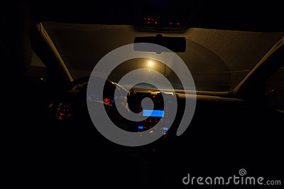 Driving At Night In The Fog Stock Photo   Image  46487674