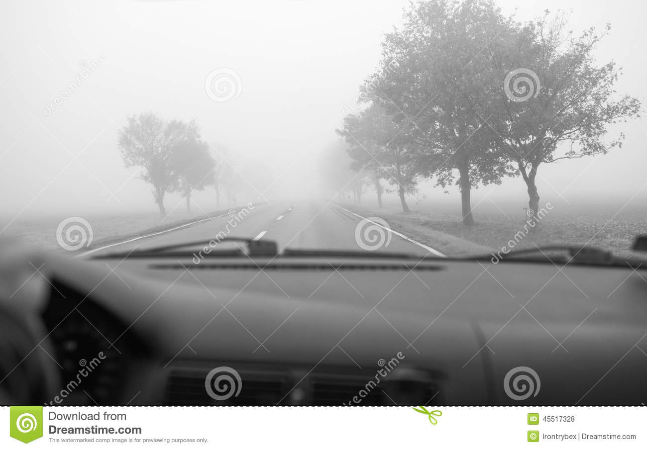 Driving In The Fog Stock Photo   Image  45517328