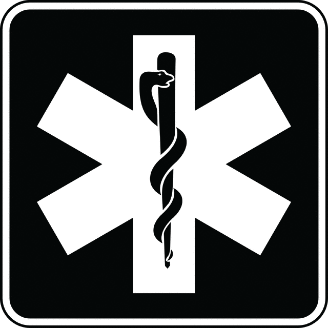 Emergency Medical Services Black And White   Clipart Etc