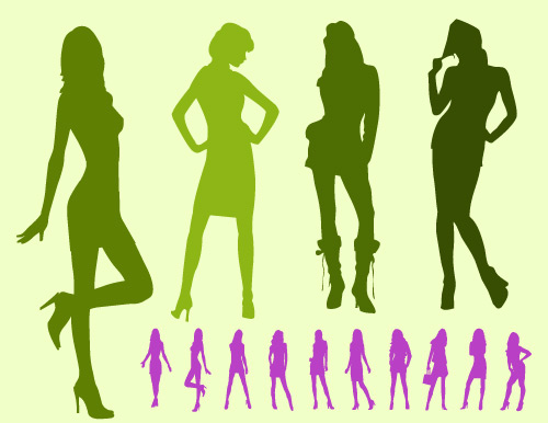 Fashion Model Silhouette Clip Art Silhouette Of A Two Fashion Pictures