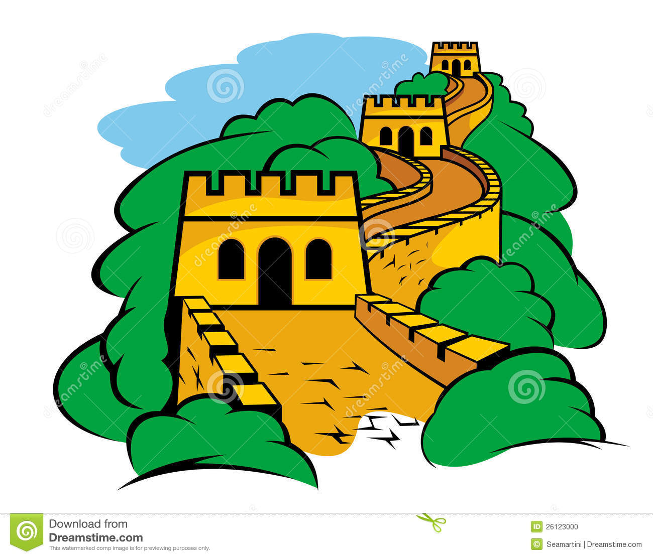 Great Wall In China Stock Photo   Image  26123000