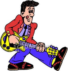 Man Playing Guitar   Royalty Free Clipart Picture