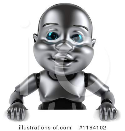 Metal Baby Robot Clipart  1184102 By Julos   Royalty Free  Rf  Stock