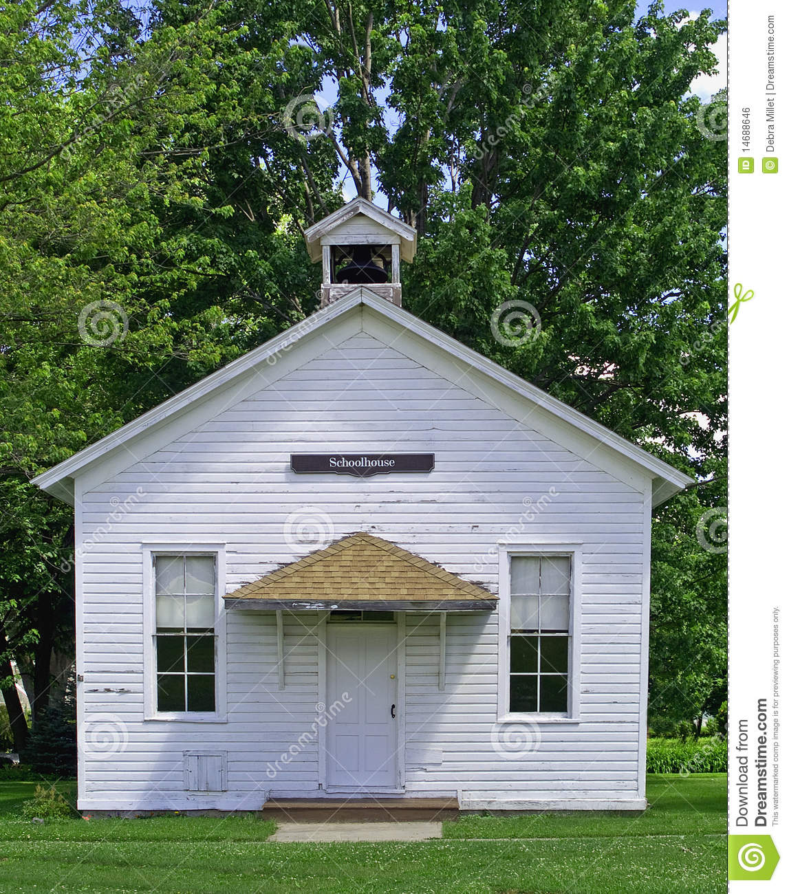 Old Fashioned One Room Schoolhouse Front View  Located In Romulusnew    
