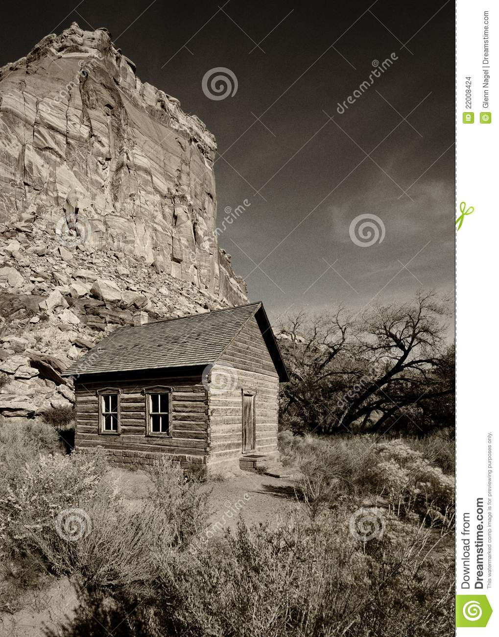 One Room Schoolhouse In The Mormon Settlement Of Fruita In Capitol    