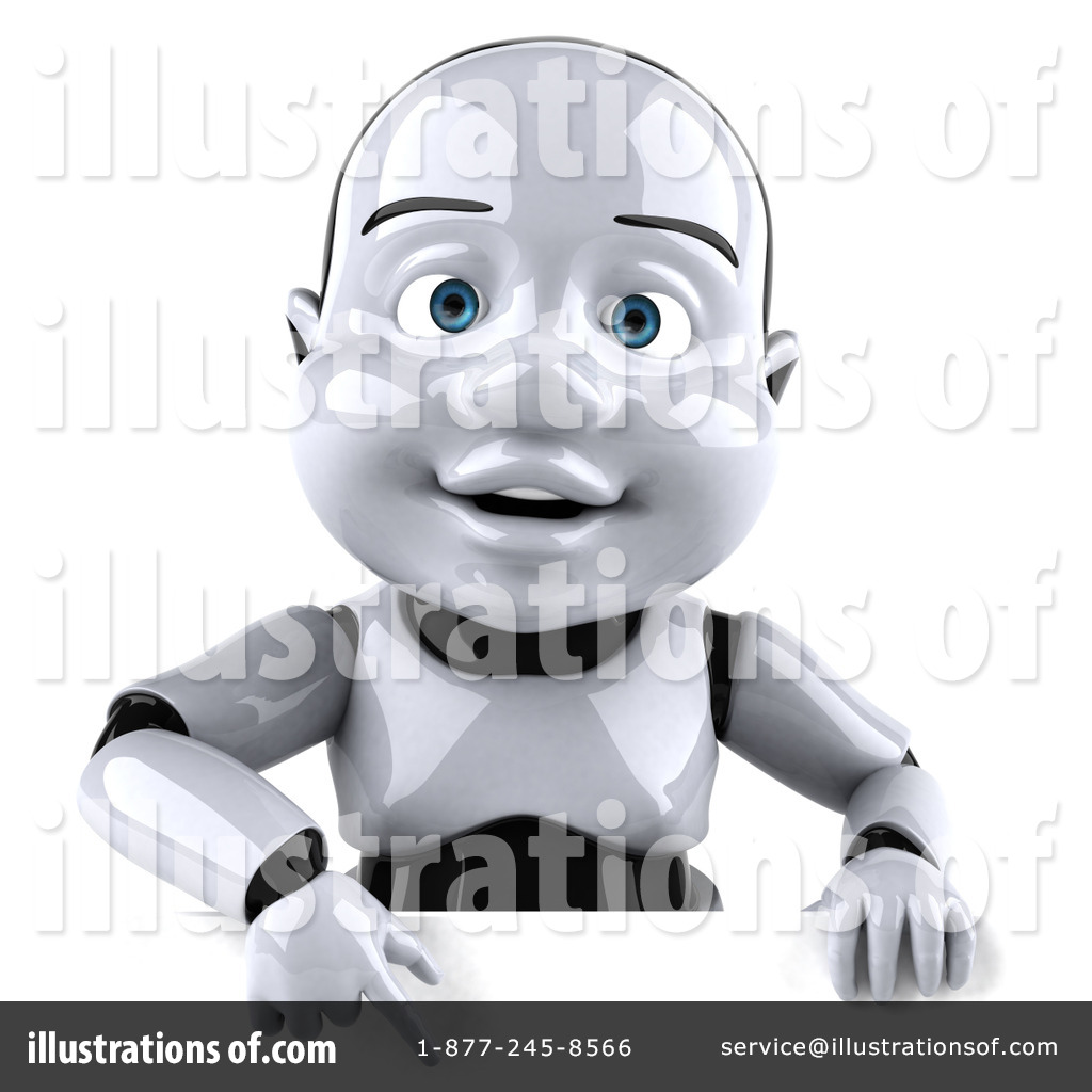 Royalty Free  Rf  Robot Baby Clipart Illustration By Julos   Stock