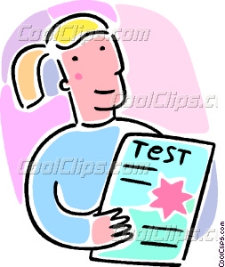 Student With A Test Vector Clip Art