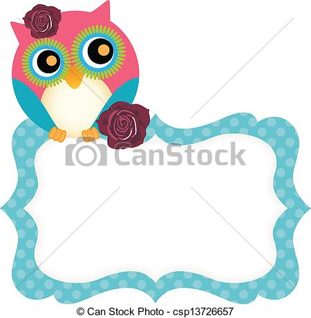 Vector   Cute Owl Tag   Stock Illustration Royalty Free Illustrations