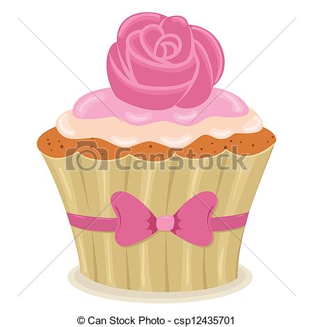 Vector   Valentine S Day Cupcake   Stock Illustration Royalty Free