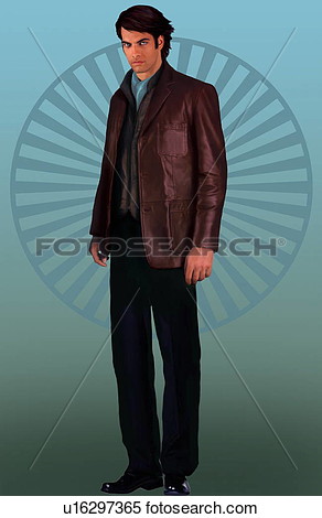 Young Man Modeling A Purple Suit  Fotosearch   Search Clipart
