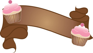Bakery Clipart Image  Clip Art Illustration Of A Brown Banner With Two