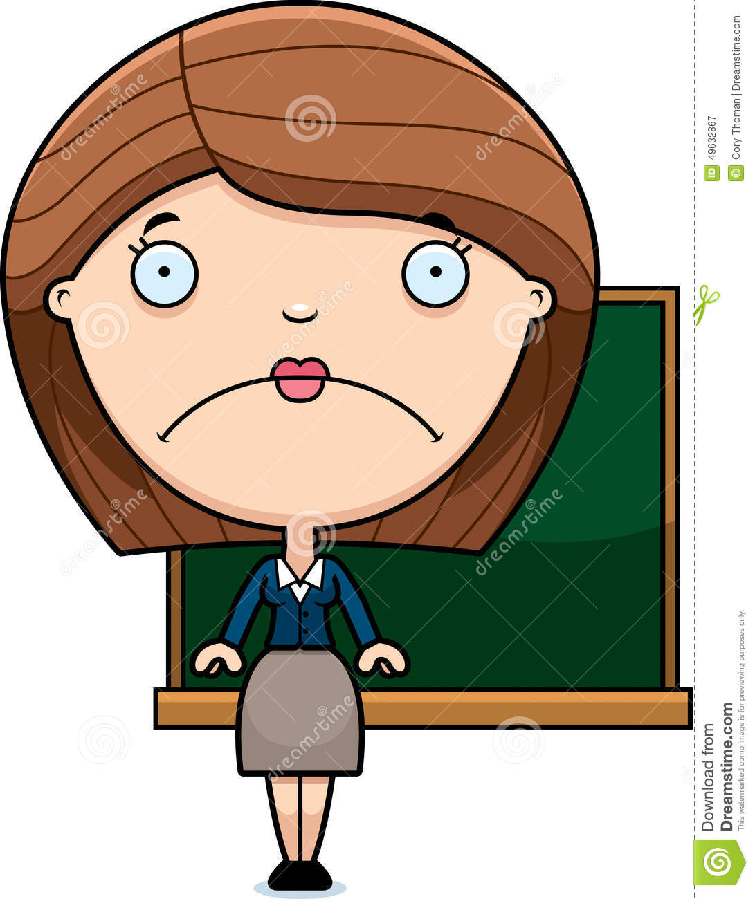Cartoon Teacher And Students Sad Cartoon Teacher