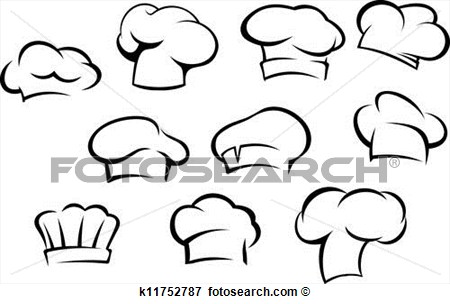 Clip Art Of White Chef Hats And Caps