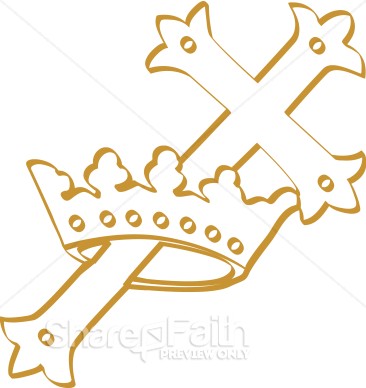 Crown And Cross   Crown Clipart