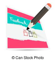 Feedback Paper Card With Pencil And Options Clipart