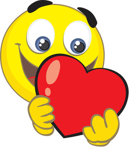 Heart Clipart Image   Cartoon Clip Art Illustration Of A Smiley Face