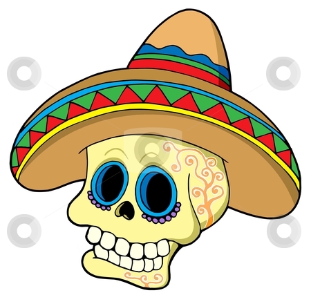 Man With A A Traditional Mexican With A Mexican Guy Sombrero Clipart