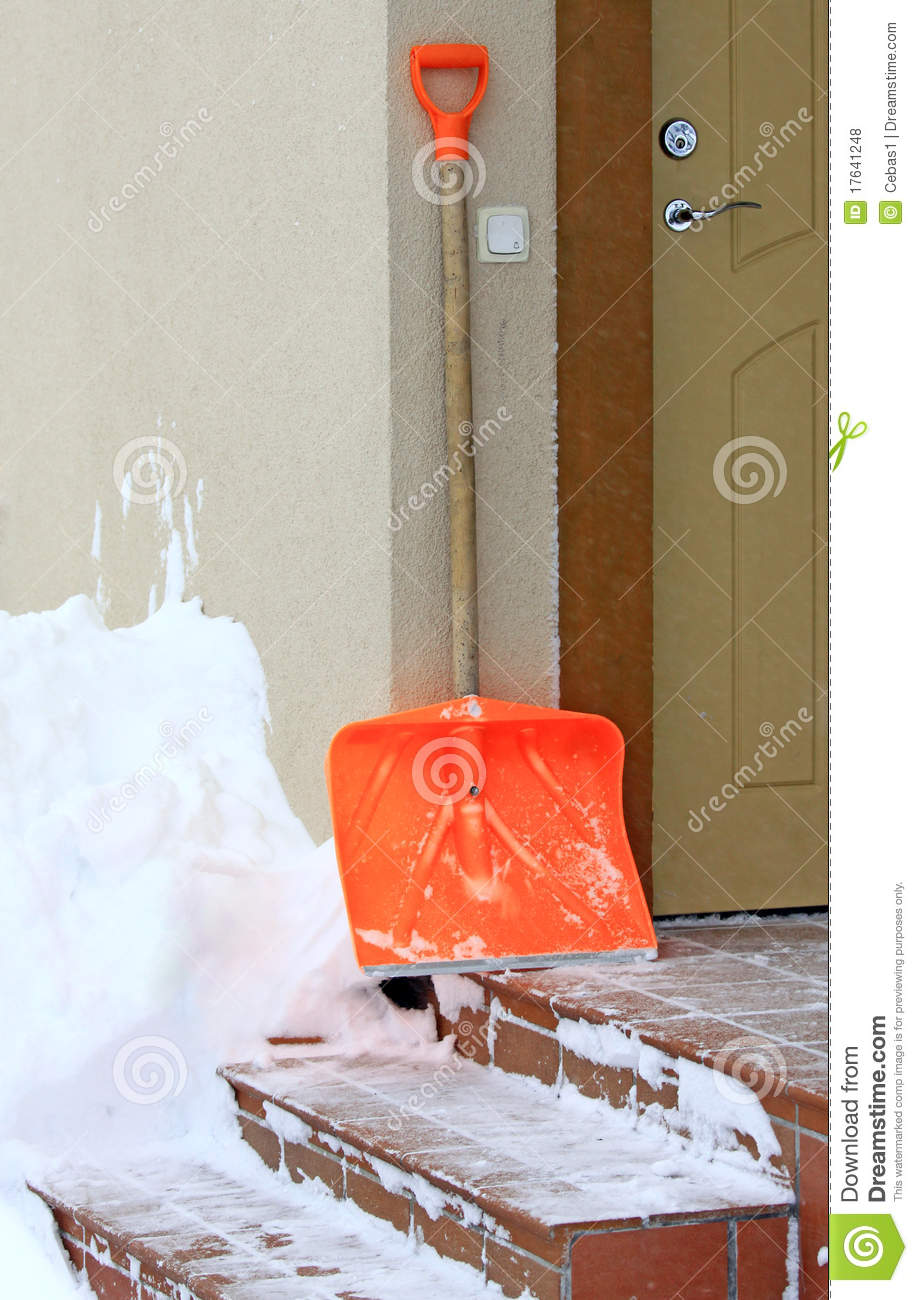 More Similar Stock Images Of   Snow Shovel And Front Door