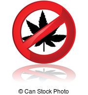 No Cannabis   Traffic Sign Showing A Leaf Of The Cannabis
