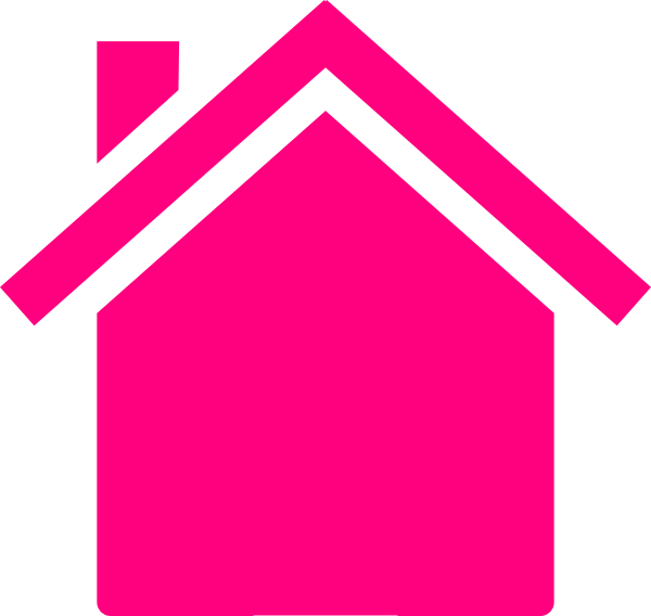 Pink House Outline Clip Art At Clker Com   Vector Clip Art Online