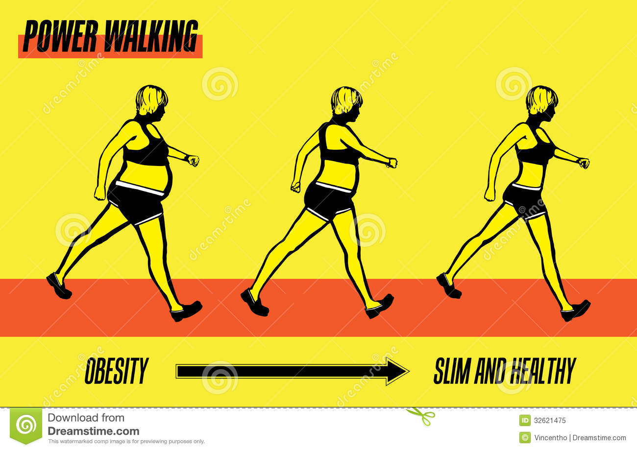 Power Walking Exercise Illustration Royalty Free Stock Photo   Image
