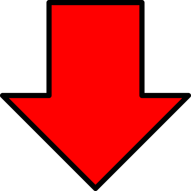 Red Down Arrow By Lpenz   A Red Down Arrow 