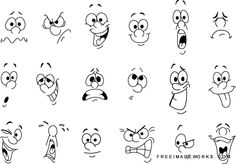 Set Angry Black Caricature Cartoon Character Cheerful Clipart