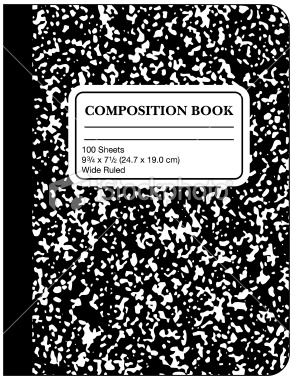 The Sister Grenades  Black   White Composition Books