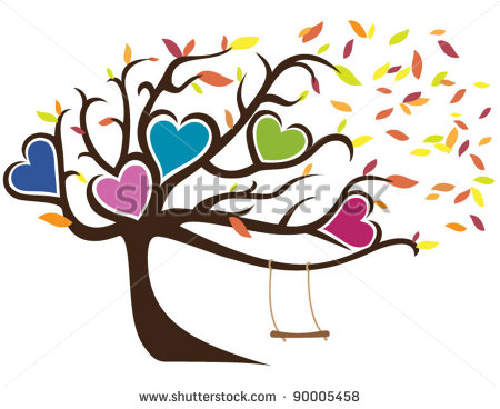 Windy Tree Clipart Windy Tree With Fall Leaves