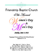 2013 Women S Day Program   Antioch Baptist Church   Magooeys Com