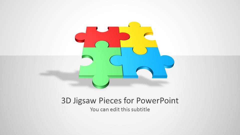 3d Jigsaw Piece Shapes For Powerpoint   Slidemodel