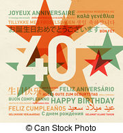 40th Anniversary Happy Birthday Card From The World   40th   