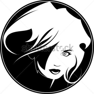 Browse   Beauty   Fashion   Vector Gorgeous Girl Silhouette Logo Icon