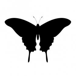 Butterfly Animal Insect Black Silhouette Clipart
