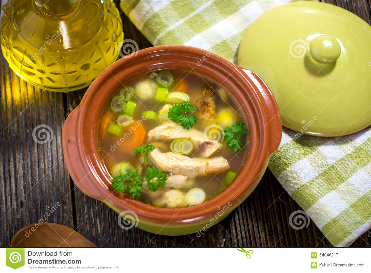 Chicken Soup Stock Photo   Image  64046217