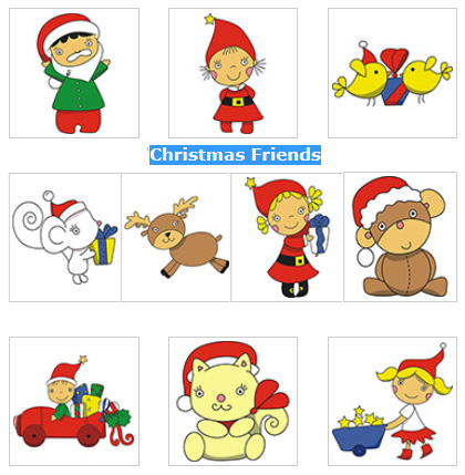 Christmas Friends 2016 2017 Free Vector Clip Arts Download