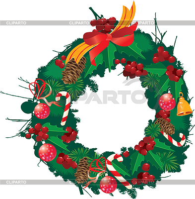 Christmas Garland Isolated On White Background     Lian