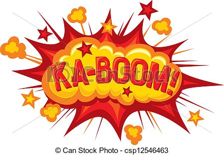 Clip Art Vector Of Cartoon   Ka Boom Comic Book Element Csp12546463    