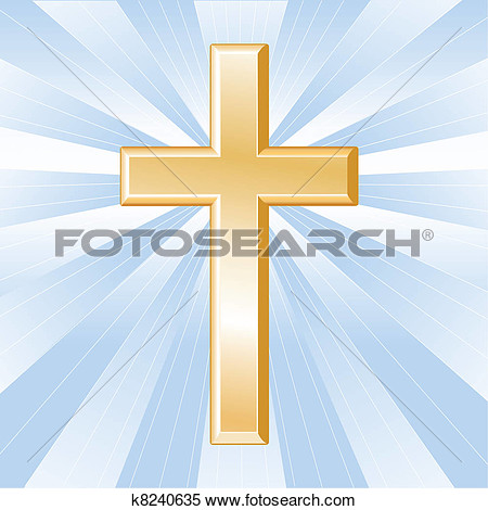 Clipart   Christianity Symbol Golden Cross  Fotosearch   Search Clip