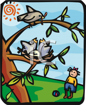     Clipart Net Clipart Images Showing A Bird Feeding A Worm To Baby Birds