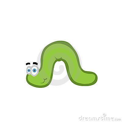 Cute Green Worm Stock Photo   Image  11670220