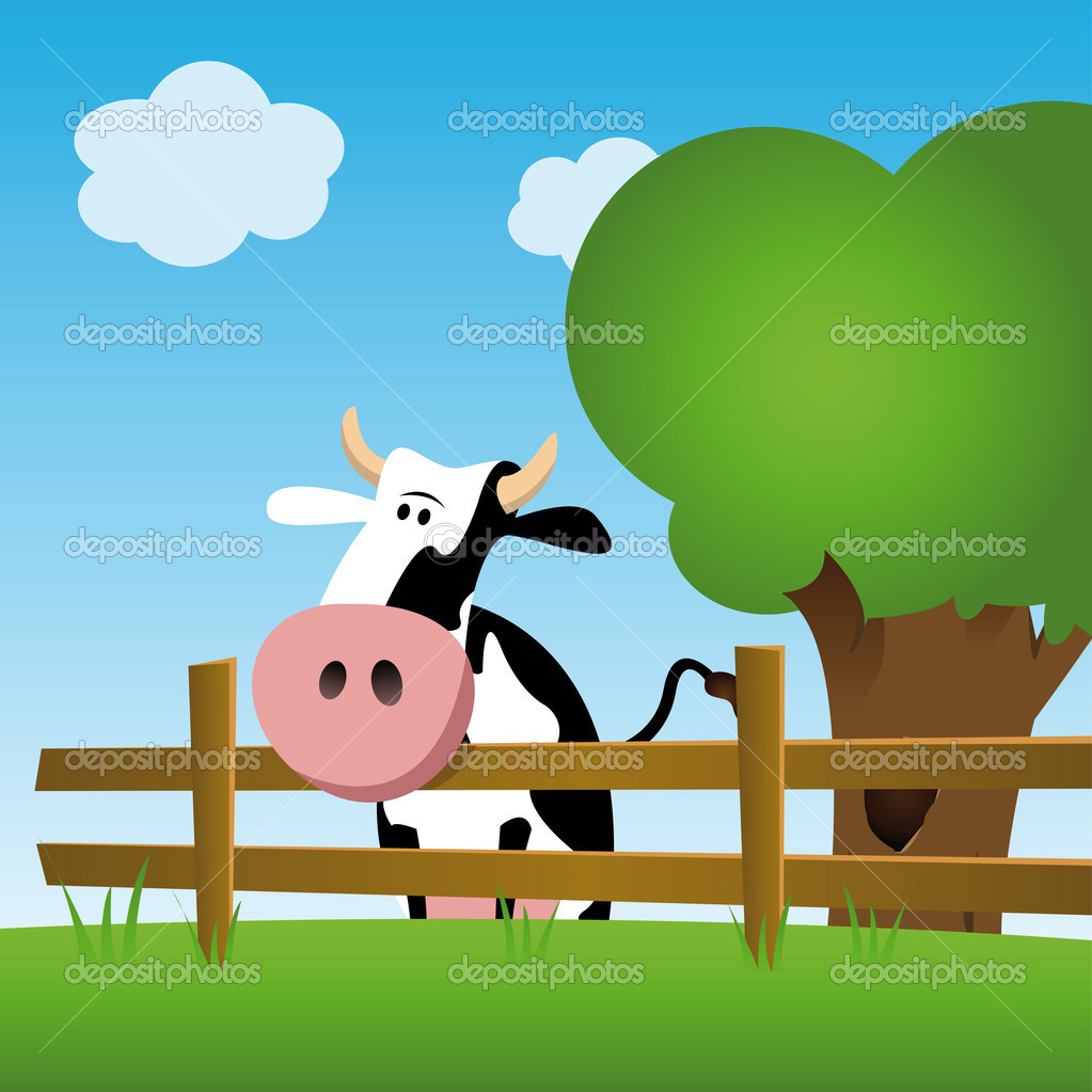 Dairy Cow In A Field   Stock Vector   Benchyb  7851396