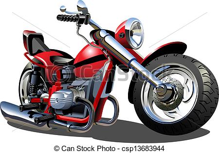 Eps Vector Of Cartoon Motorcycle   Vector Cartoon Motorcycle Available