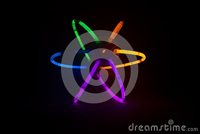 Glow Sticks Connected To Form A Ball Royalty Free Stock Image   Image