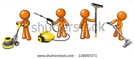 Janitorial Professionals Pressure Washer Floor Buffer Window Clipart