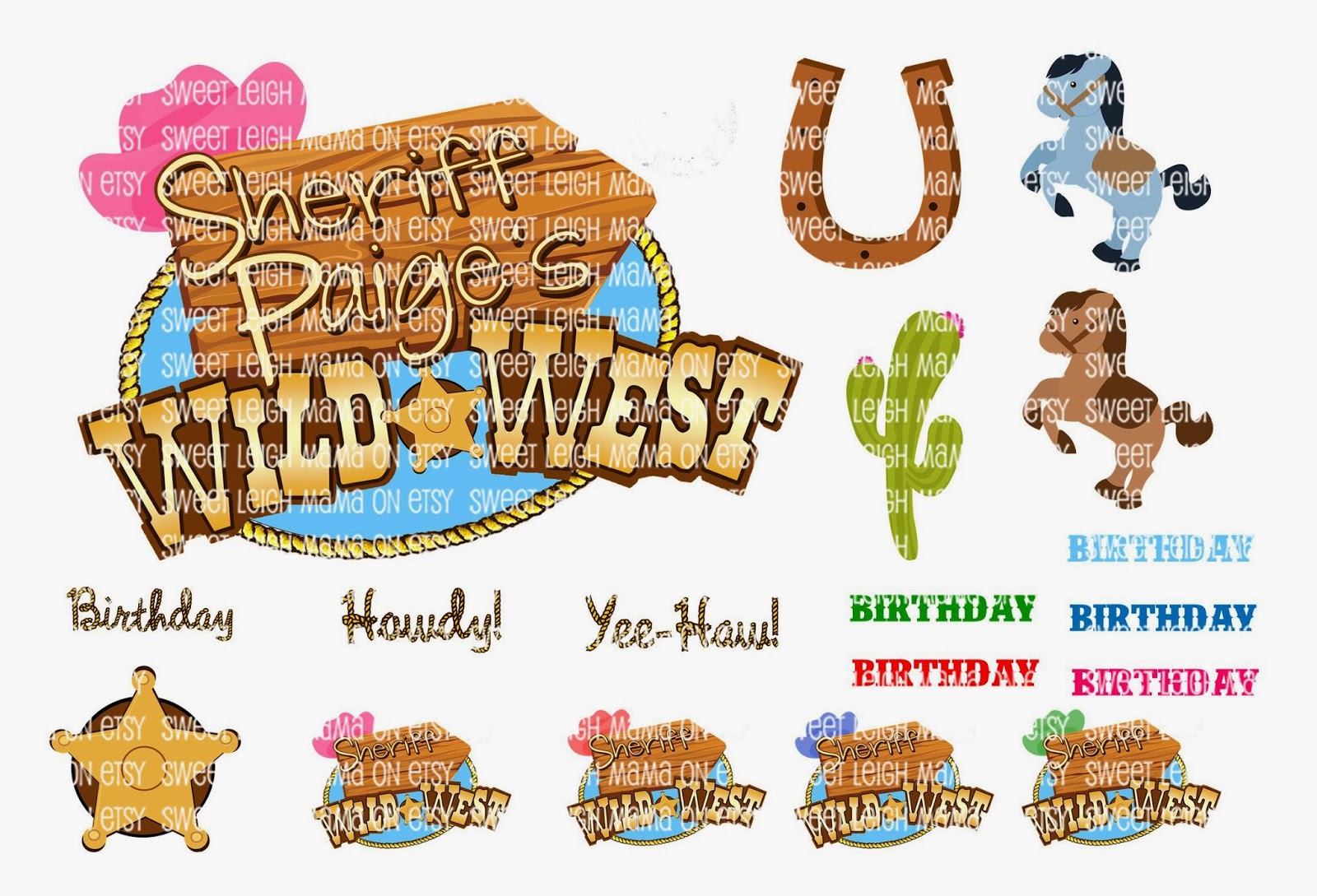 New  Sheriff Callie S Wild West Diy Birthday Clip Art