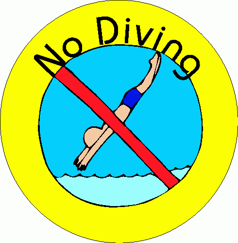 No Diving Clipart   No Diving Clip Art