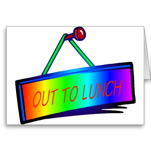 Out To Lunch Sign Out To Lunch Sign Theme Card