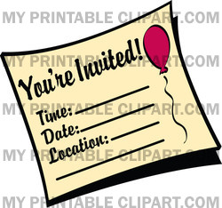 Rf  Clipart Illustration Of A You Re Invited Birthday Party Invitation